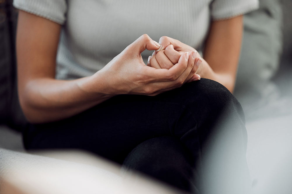 Anxious Woman Sitting