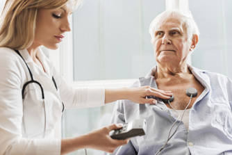 doctor with older patient